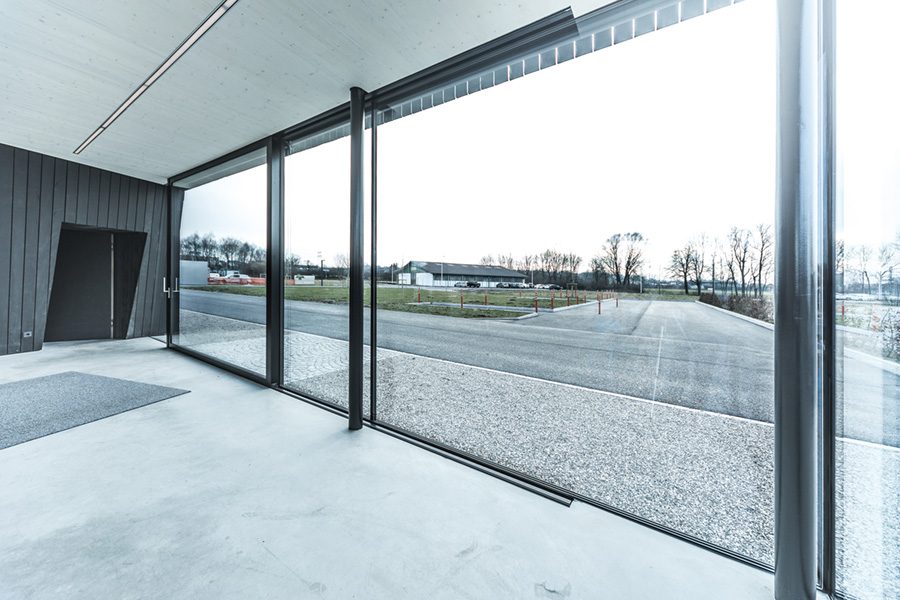 GS Frame Glasanlage Fassade Bodenbuendig Glasfassade Industrie