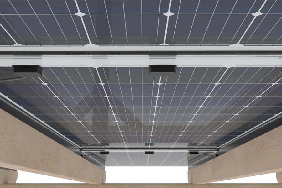 System PUR FriSolar Roof Carport Photovoltaik Stromerzeugung Profilsystem Carportsystem Holzunterkonstruktion