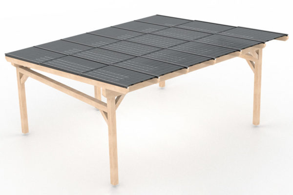 FriSolar Roof Carport Photovoltaik Stromerzeugung Profilsystem Carportsystem Holzunterkonstruktion