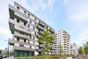 Nordbahnhof Wien Fassadenverleidung Hinterlueftete Fassade Frifacade Aluminium Verbundplatten Etalbond